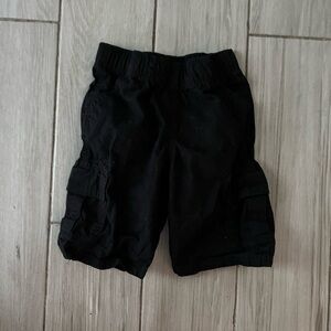 Boys Black Cargo Shorts